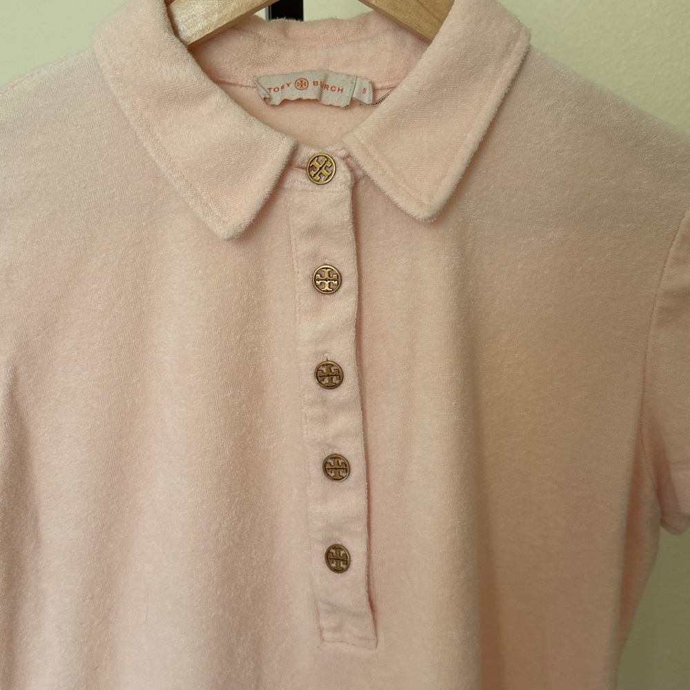 Tory Burch 🌸Pink Collared Button-Up Shirt - Picture 9 of 14